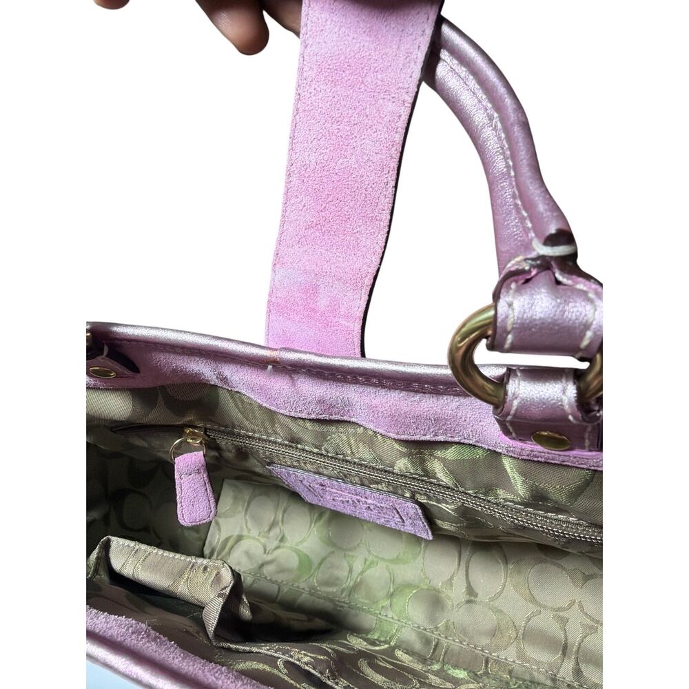 Coach Hamptons  LIMITED  EDITION 2004 straw weave metallic pink  EUC - Picture 9 of 12